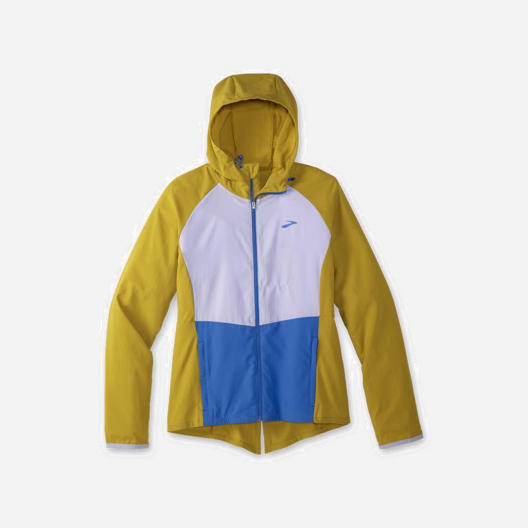 Brooks Canopy Womens Running Jackets - Golden Hour/Violet Dash/White/Blue - Philippines (513426KLV)